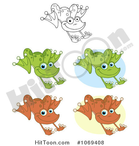 Frogs Clipart  1069408  Frogs Hopping By Hit Toon