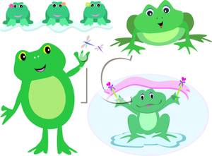 Group Of Frogs   Royalty Free Clipart Picture