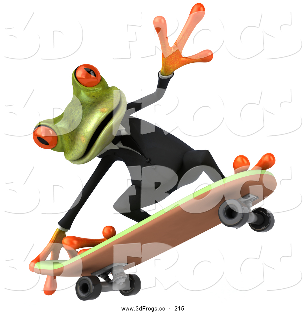Larger Preview  Illustration Of A Friendly 3d Business Springer Frog