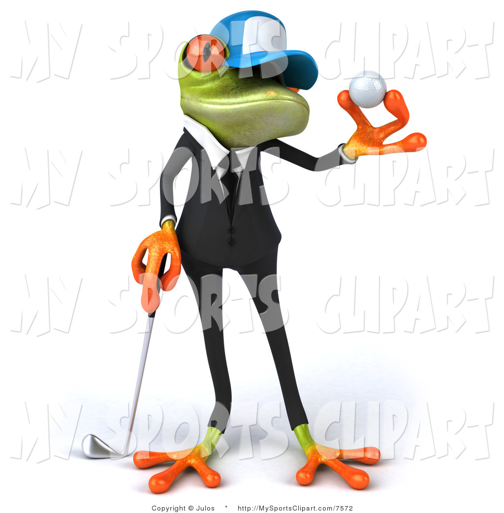 Larger Preview  Sports Clip Art Of A Business Frog Wearing A Baseball    