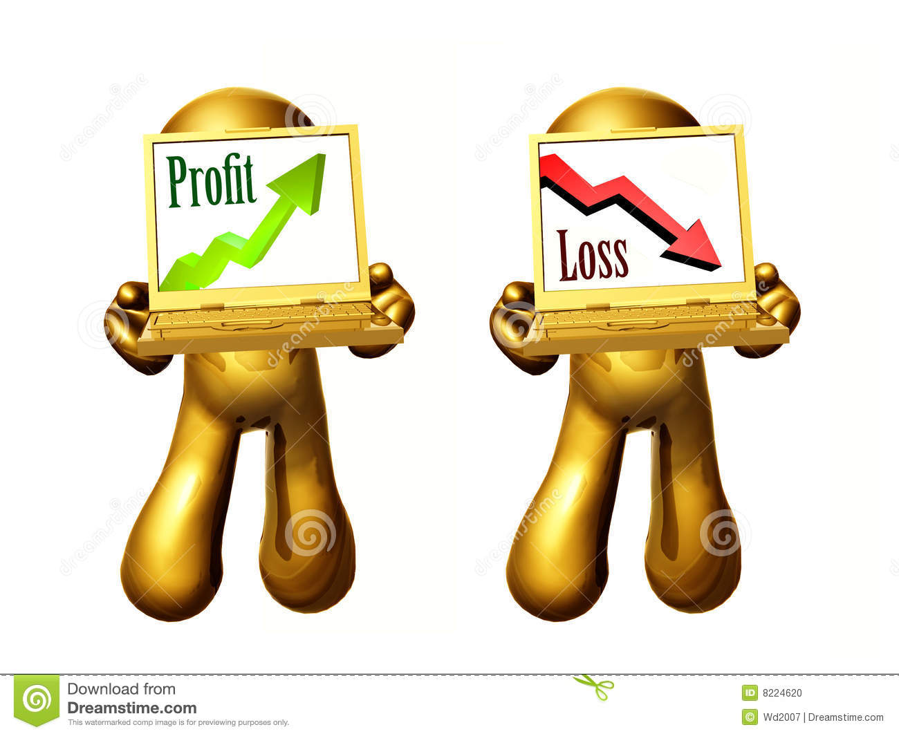 Profit And Loss Icon Stock Photo   Image  8224620