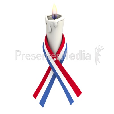Red White Blue Ribbon Candle   Signs And Symbols   Great Clipart For    