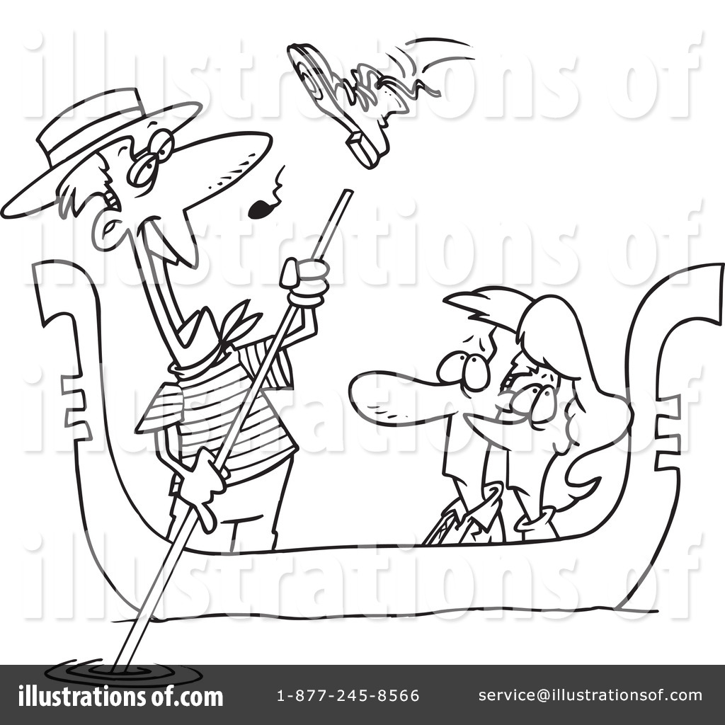 Royalty Free  Rf  Gondola Clipart Illustration By Ron Leishman   Stock