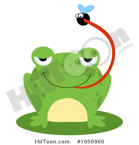 Royalty Free Vector Clip Art Illustration Of A Frog Catching A Fly