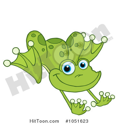 Royalty Free Vector Clip Art Illustration Of A Leaping Green Frog