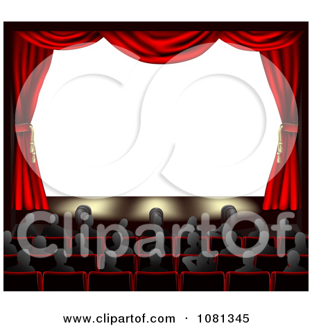 Theatre Curtains Swept To The Side Clipart Illustration By Geo Images