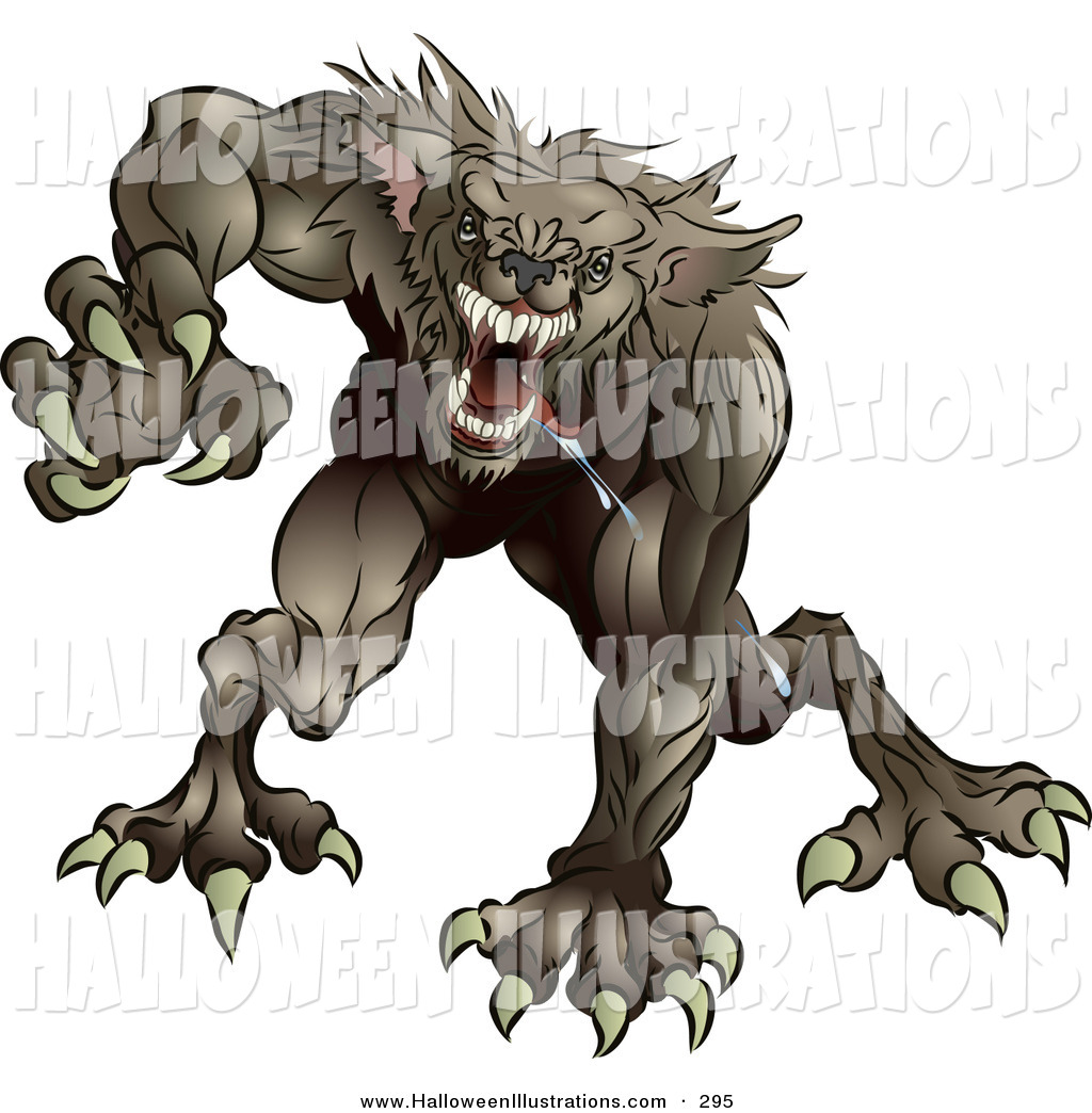 Werewolf Monster Rushing Ahead To Attack By Atstockillustration