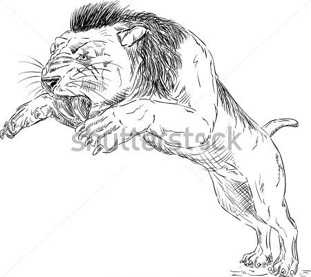 Animals   Wildlife   Vector   Smilodon   Saber Toothed Tiger Jumping