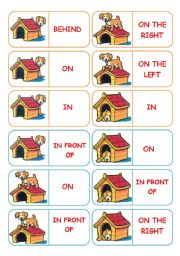 Behind Preposition Clipart Prepositions   28 Dominoes   4