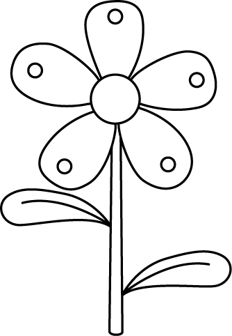 Black And White Garden Flower Clip Art   Black And White Garden Flower    