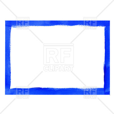 Blue Frame With Brushstroke Paint Border Borders And Frames Download