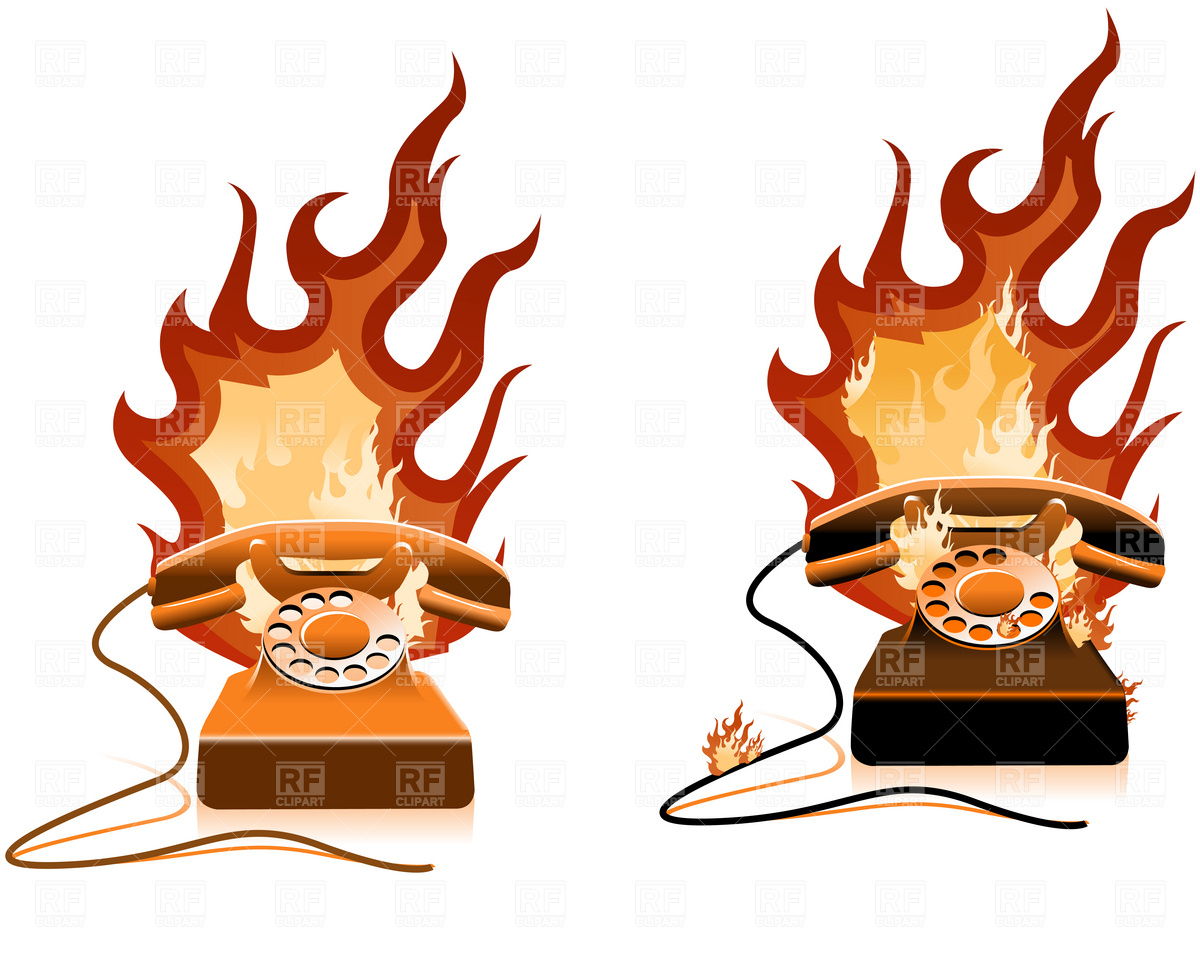     Burning Telephone 4591 Download Royalty Free Vector Clipart  Eps