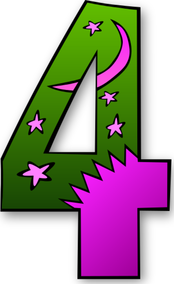 Creation Days Numbers 3   Vector Clip Art
