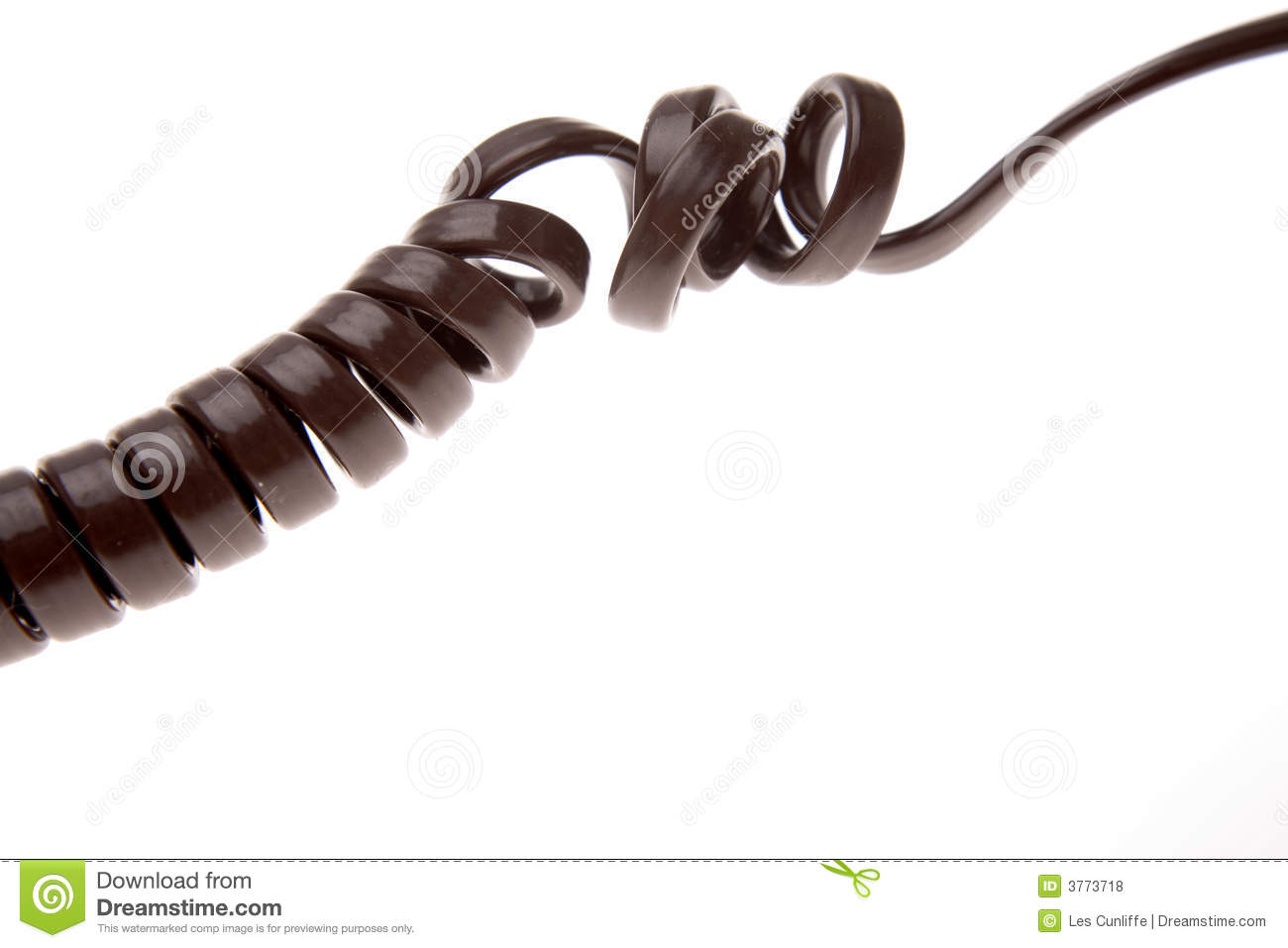 Curly Telephone Cord Royalty Free Stock Photos   Image  3773718