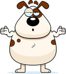 Dog Confused   A Cartoon Dog Shrugging And Looking Confused