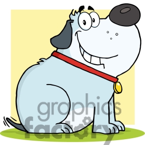 Fat Dog Clipart 5219 Happy Fat Gray Dog
