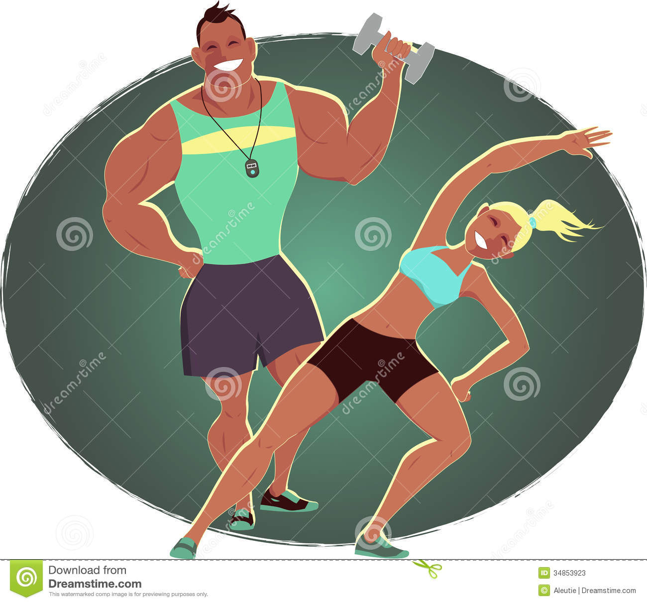 Fitness Instructor And Personal Trainer Stock Photos   Image  34853923