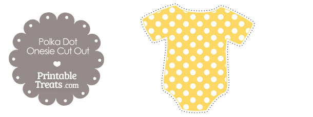 Free Printable Yellow Polka Dot Onesie Cut Outs