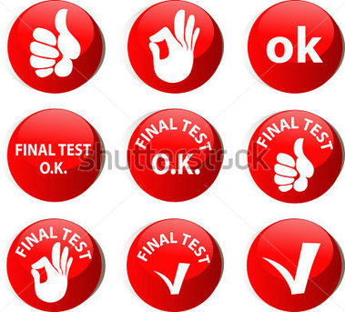 Glossy Sticker Final Test Ok Stock Vector   Clipart Me