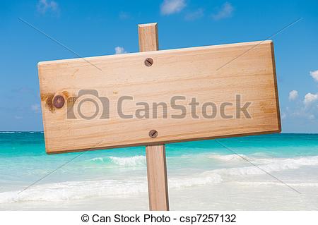 In The Beach   Wood Sign In The Beach Csp7257132   Search Clipart    