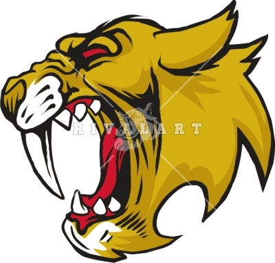 Mean Sabertooth Tiger Head Facing Left   Tiger Pictures   Mascots