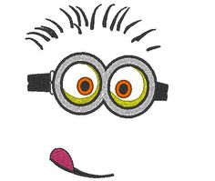 Minion Face 2 Eyes Machine Embroidery By Designsembroidery  3 49 More