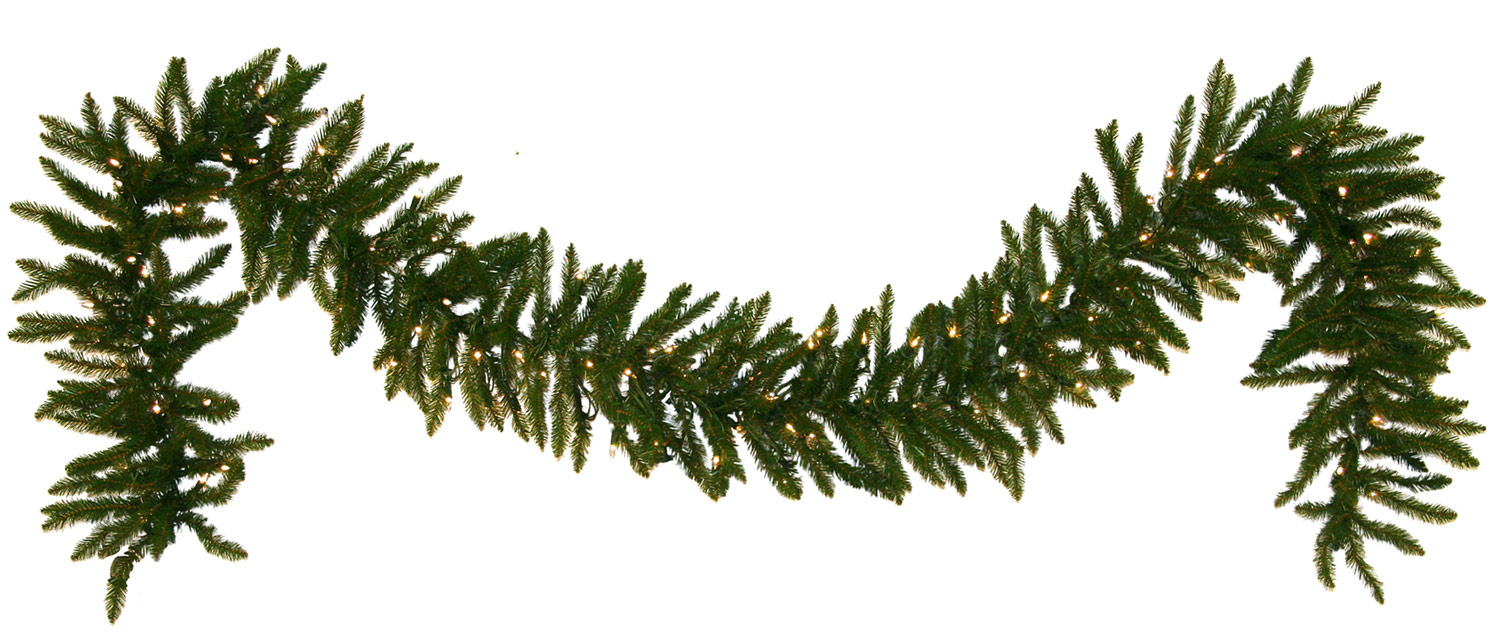 Norway Spruce Prelit Led Christmas Garland Warm White Lights