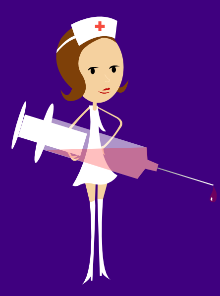 Nurse With Purple Background Clip Art At Clker Com   Vector Clip Art