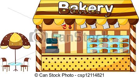 Of A Bakery Shop On A White    Csp12114821   Search Clipart    