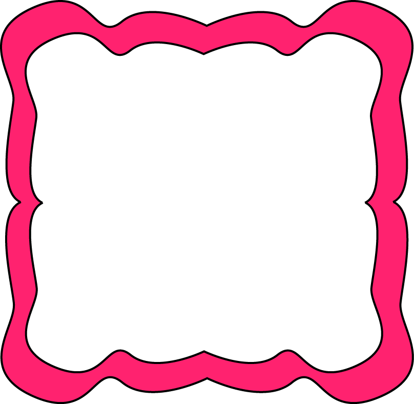 Pink Curvy Frame   Curvy Frame With A Hot Pink Border  The Center Of    