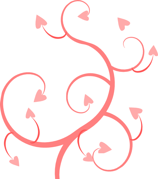Pink Heart Swirl Clip Art