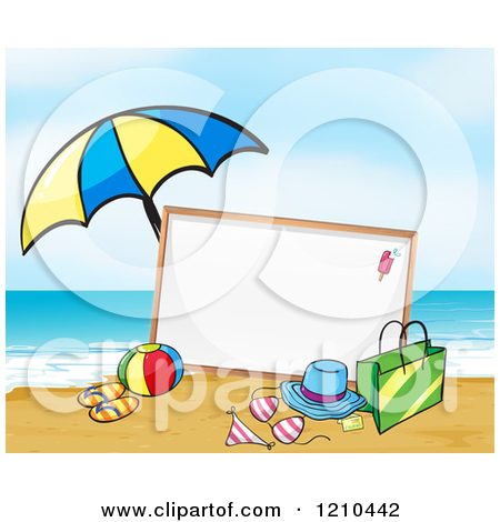Royalty Free  Rf  Beach Sign Clipart Illustrations Vector Graphics