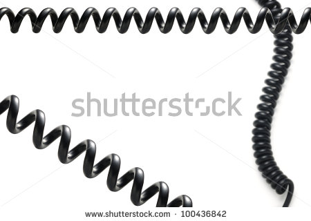 Spiral Phone Cord Clipart Telephone Cord   Stock Photo