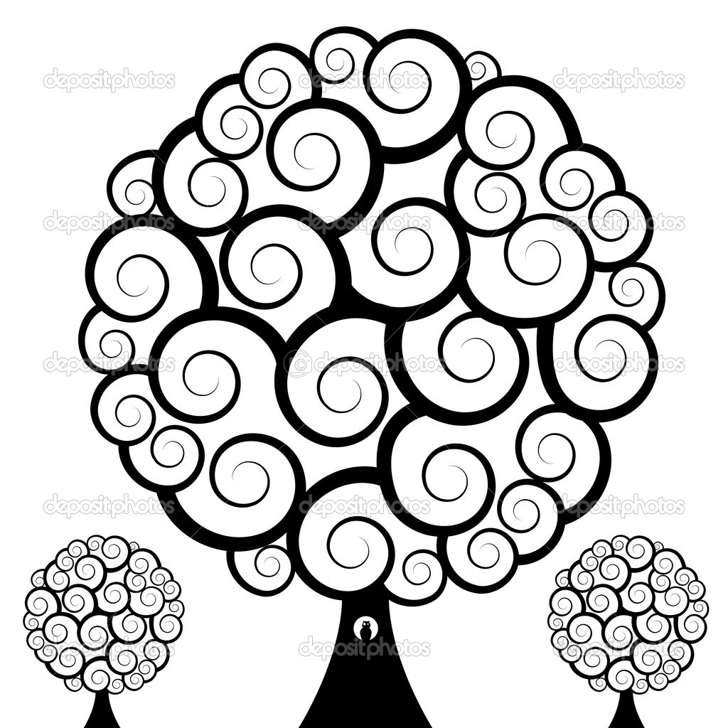Swirl Tree Owl   Stock Vector   Cteconsulting  5482984