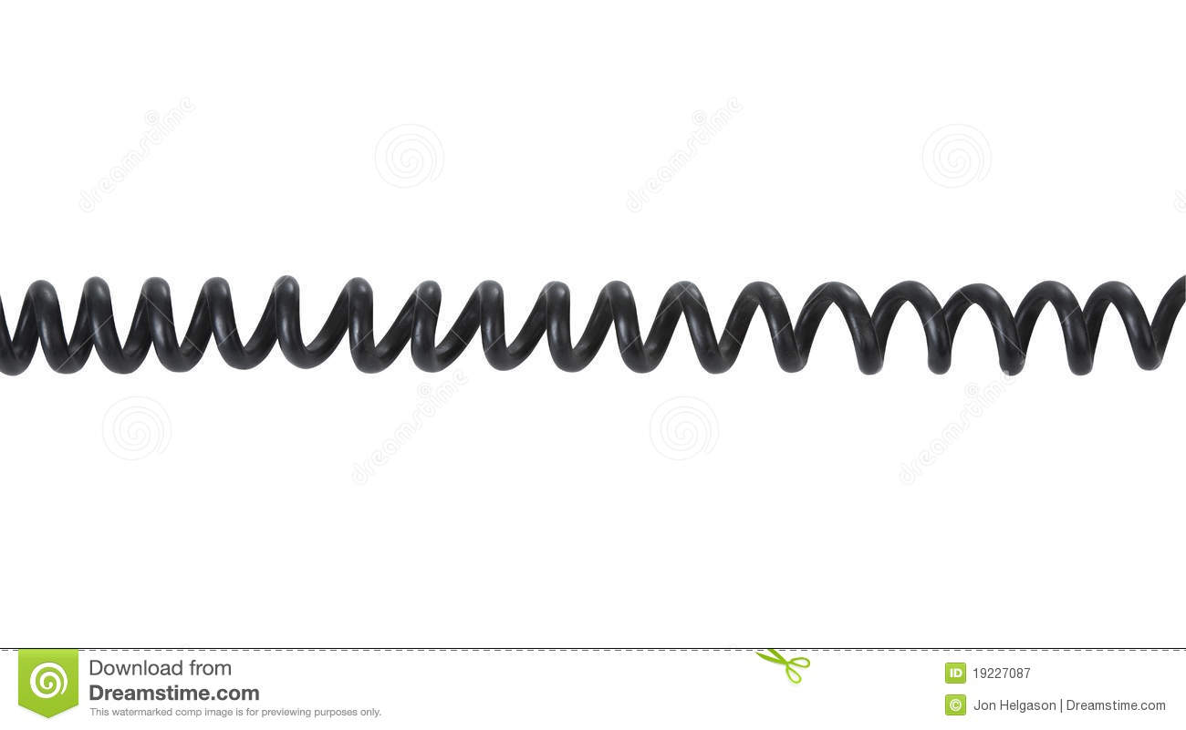 Telephone Cord Isolated With Clipping Path Royalty Free Stock    