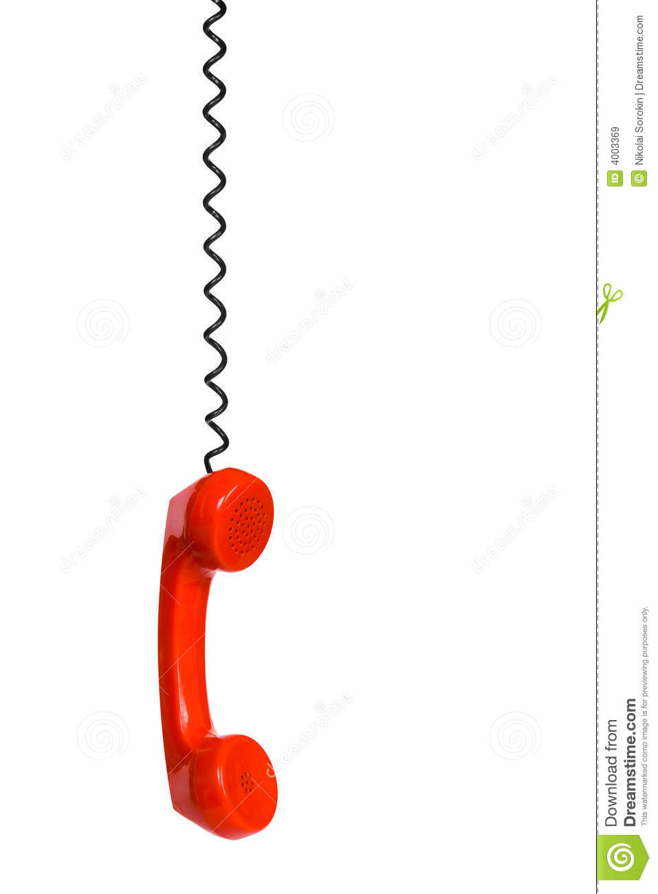 Telephone Receiver And Cord Royalty Free Stock Images   Image  4003369