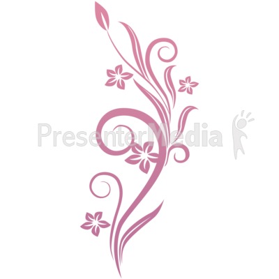 Vines Swirl Pink Flowers   Wildlife And Nature   Great Clipart For