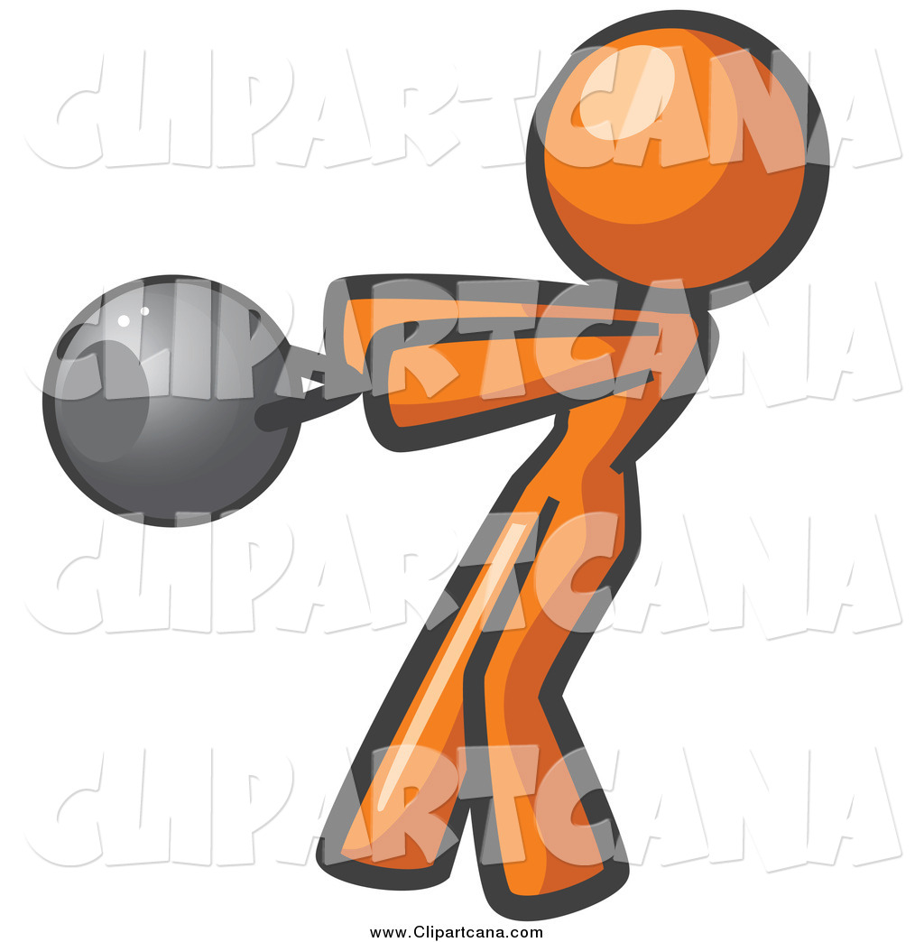 Woman Working Clipart Clip Art Of A Orange Woman Working Out With A