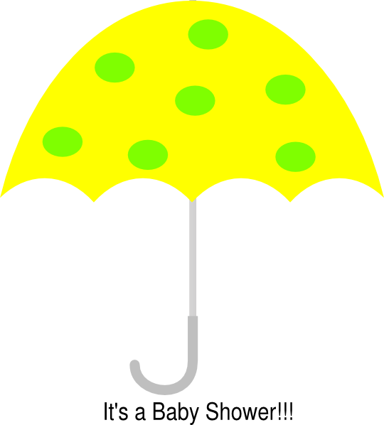 Yellow Polka Dot Umbrella Clip Art At Clker Com   Vector Clip Art    