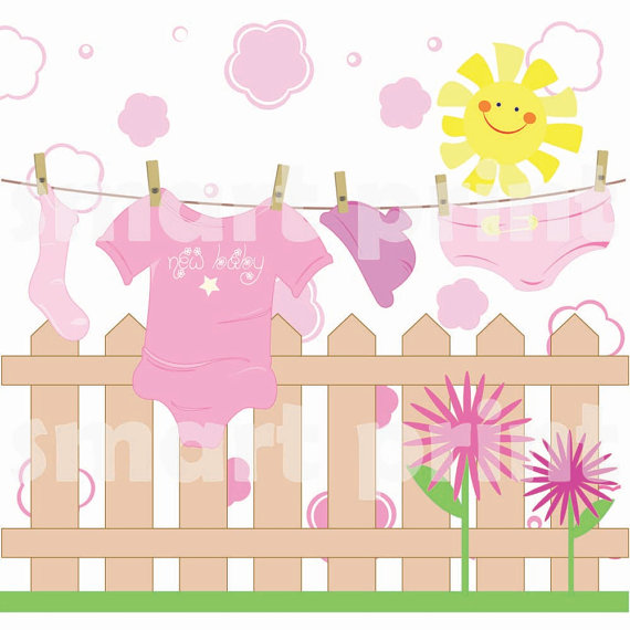 Baby Laundry Line Clipart Clothes Line Clip Art Clipart For