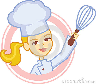 Bakery Culinary Girl Chef Cartoon In Logo Style Stock Images   Image    