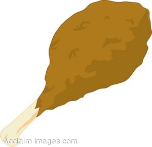 Clipart Illustration Of A Fried Chicken Drumstick
