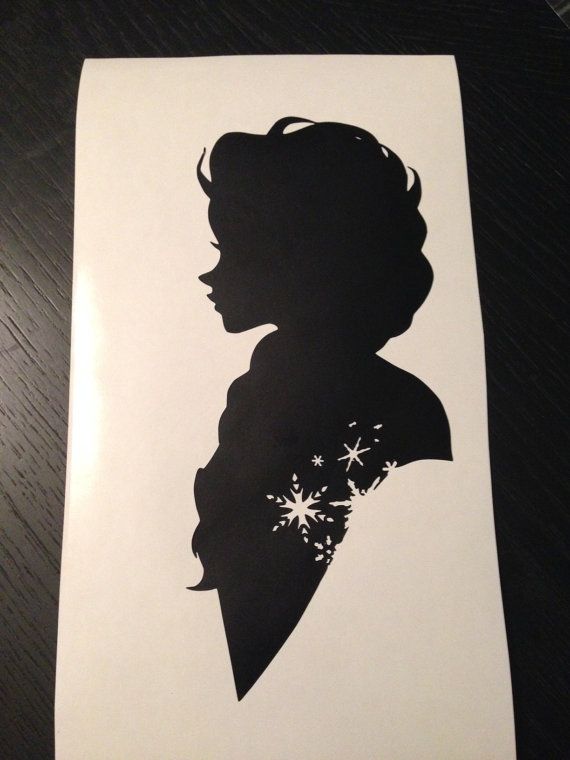 Disney Elsa Inspired Silhouette Profile Vinyl By Daydreamdesigns33