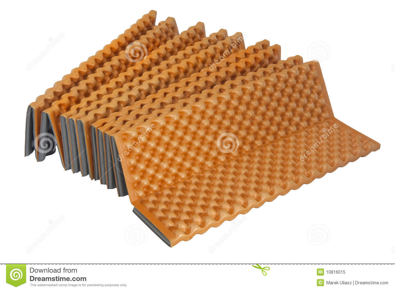 Folding Accordion Style With Egg Carton Pattern Isolated On White