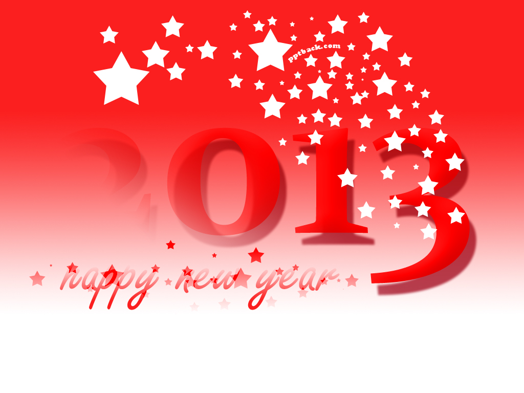 Happy New Year 2013 Free Ppt Backgrounds For Your Powerpoint Templates