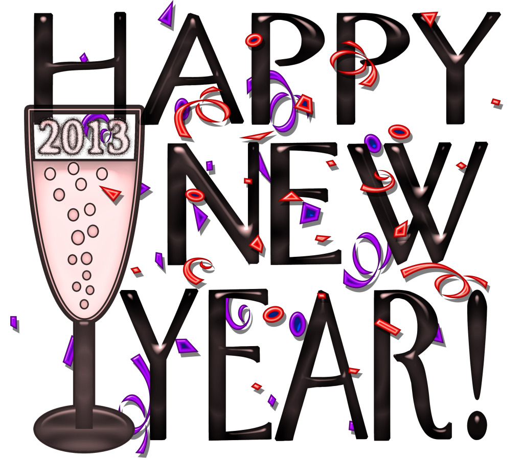 Happy New Year Clip Art   Printable Banner Lettering
