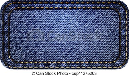 Jeans Clip Art Detailed Blue Jeans Label