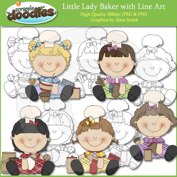 Lady Baker Clipart Little Lady Bakers Clip Art