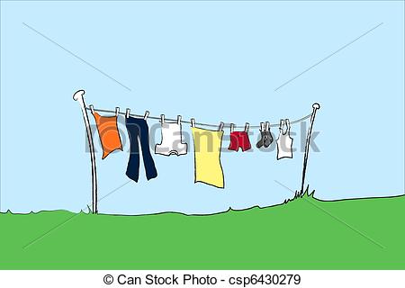 Laundry Line Clipart Vector   Washing Line Mens
