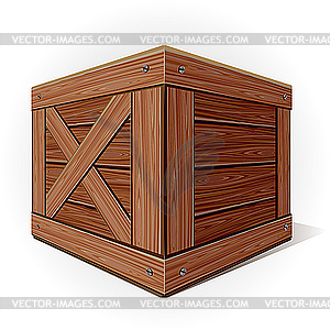 Old Wooden Box   Vector Image